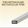 TUBO RETTANGOLARE IN  ALLUMINIO 20 X 10 X 1,3 MT.2  ARGENTO