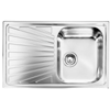 LAVELLO DA INCASSO "CM COMETA" INOX SALDATO  79 X 50 CM. 1 VASCA A DESTRA