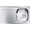 LAVELLO DA INCASSO "CM SIROS" INOX STAMPATO  86 X 50 CM. 1 VASCA A DESTRA