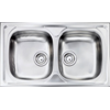 LAVELLO DA INCASSO "CM SIROS" INOX STAMPATO  86 X 50 CM. 2 VASCHE