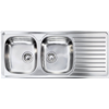 LAVELLO DA INCASSO "CM SIROS" INOX STAMPATO 116 X 50 CM. 2 VASCHE A SINISTRA