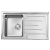 LAVELLO DA INCASSO "CM BRANDO" INOX SALDATO  86 X 50 CM. 1 VASCA A SINISTRA