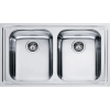 LAVELLO DA INCASSO "FRANKE LOGICA" INOX DEKOR  86 X 50 CM. 2 VASCHE