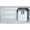 LAVELLO DA INCASSO "FRANKE RADAR" INOX SALDATO  86 X 50 CM. 1 VASCA A DESTRA