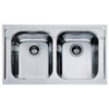 LAVELLO DA INCASSO "FRANKE RADAR" INOX SALDATO  86 X 50 CM. 2 VASCHE